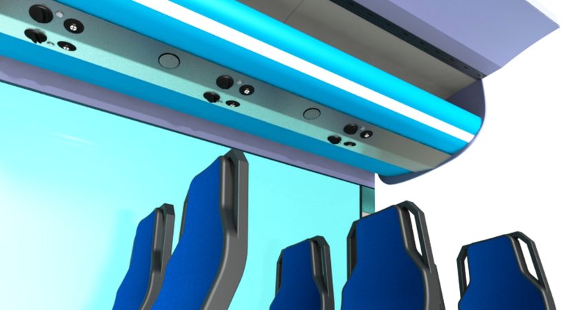 Diseño de sistema modular de galerías portaequipajes interiores para autobuses y minibuses