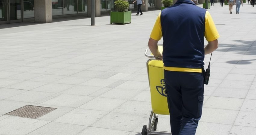 Carro de reparto postal Correos
