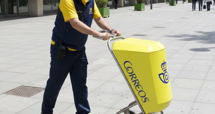 Carro de reparto postal Correos