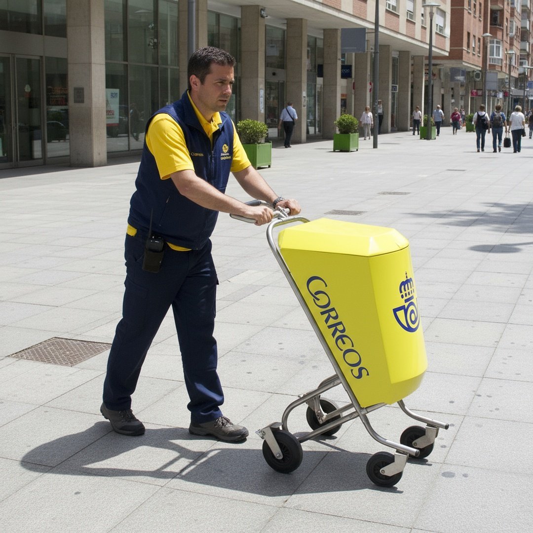 Carro de reparto postal Correos
